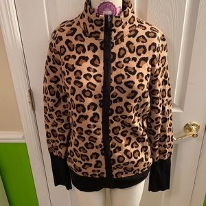 Rachel Zoe Cheetah Zip Up